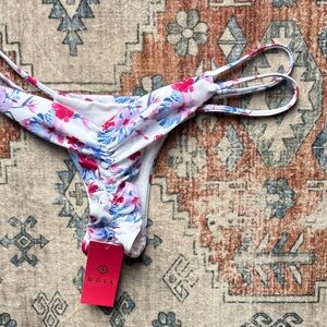 Floral Bikini Bottom with Ruched Detail Doll & Co Large